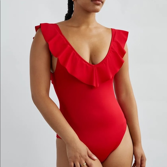 Aritzia Wilfred Danette Bodysuit - Red BNWT (Swimsuit) - Picture 3 of 8